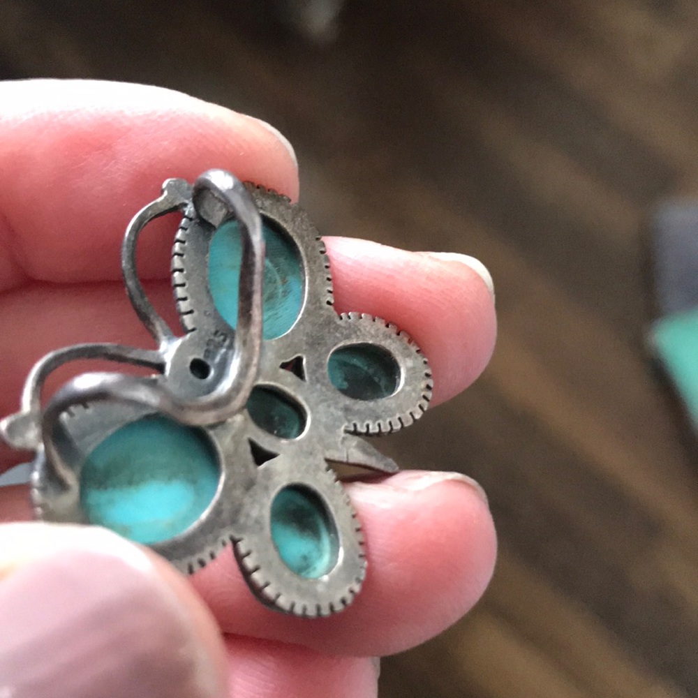 Turquoise Butterfly Pendant Necklace - Picture 3 of 4